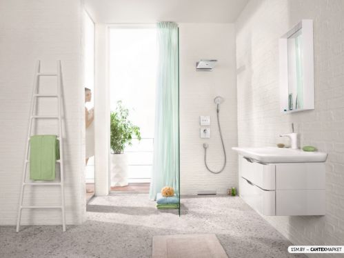 Переключатель режимов для душа Hansgrohe ShowerSelect Glass 15736400 (белый/хром) фото 4