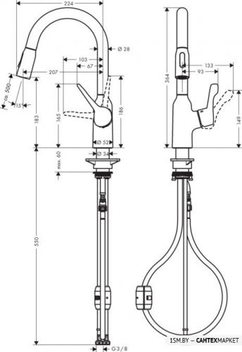 Смеситель для мойки Hansgrohe Focus M43 71811000 (хром) фото 5