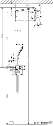 Душевая система Hansgrohe Raindance Select 360 Showerpipe (27112000) фото 3