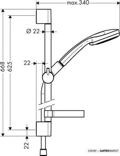 Душевой гарнитур Hansgrohe Croma 100 Multi 27777000 фото 6