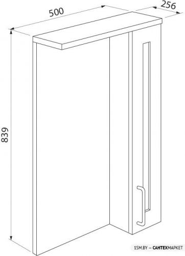 Шкаф с зеркалом IDDIS Sena SEN5000i99 фото 6