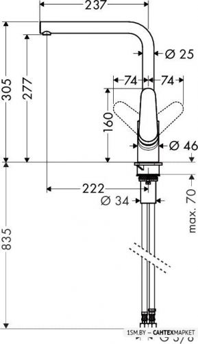 Смеситель для мойки Hansgrohe Focus 31817000 фото 2