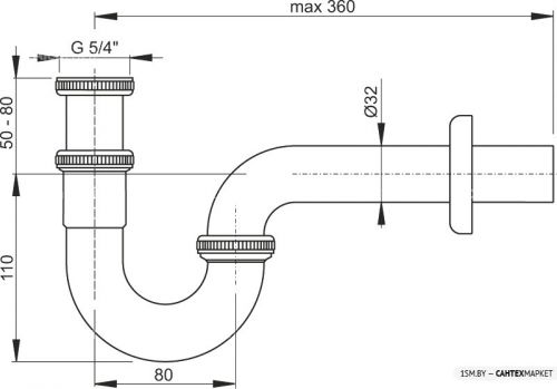 Сифон для биде Alcaplast A45E фото 2