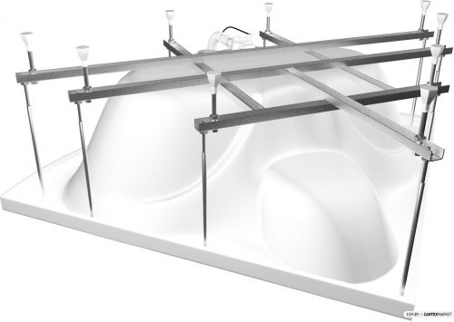 Акриловая ванна Triton Сабина 160x160 (с каркасом, экраном и сифоном) фото 3