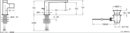 Смеситель для умывальника Jacob Delafon Composed E73050-CP (хром) фото 6