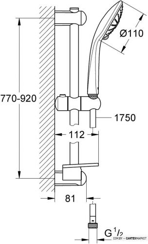 Душевой гарнитур Grohe Euphoria 110 Massage 27226GL1 (холодный рассвет) фото 2