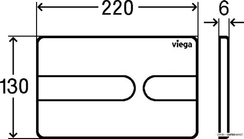 Панель смыва Viega Visign for Style 23 8613.1 (черный) 773 175 фото 3