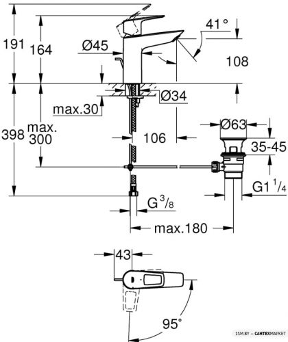 Смеситель для умывальника Grohe Bauloop 23887001 фото 5