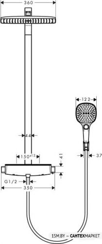 Душевая система Hansgrohe Raindance Select E 360 Showerpipe [27112400] фото 3