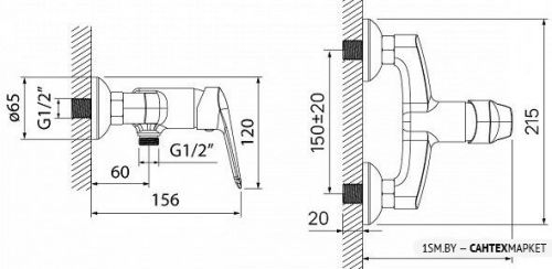 Смеситель для душа IDDIS Torr TORSB00i03 фото 2