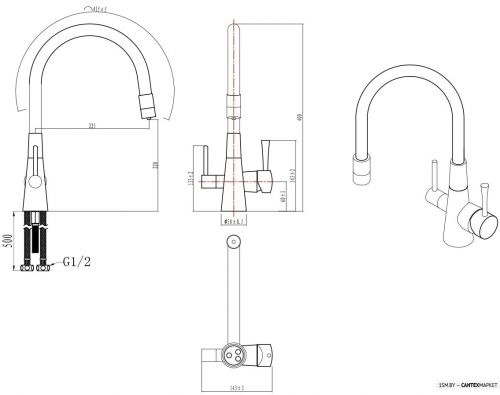 Смеситель для мойки Lemark Comfort LM3075B фото 3