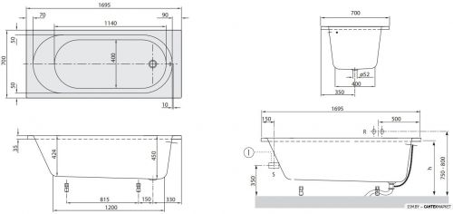 Акриловая ванна Villeroy & Boch O.novo 170x70 UBA177CAS2V-01 фото 2