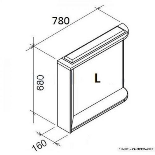 Шкаф с зеркалом Ravak M 780 L X000000314 фото 2