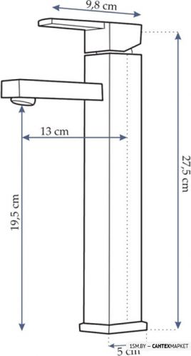 Смеситель для отдельностоящего умывальника Rea Eggo 2381 BAT-00045 (хром) фото 4