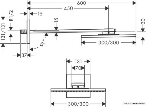 Верхний душ Axor ShowerSolutions 300 1jet 35314000 фото 2