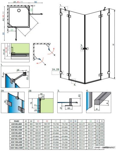 Душевой уголок Radaway Essenza Pro KDD 100x80 фото 8