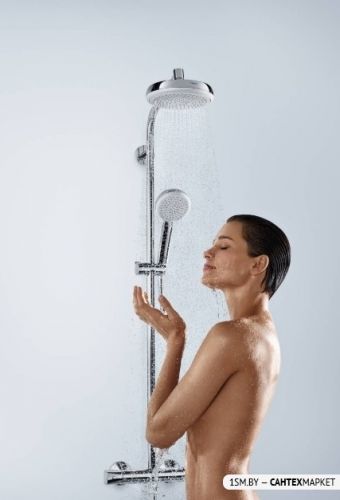 Душевая система Hansgrohe Crometta Showerpipe 160 1jet EcoSmart 27265400 фото 3