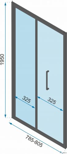 Душевая дверь Rea Rapid Fold 80 фото 4