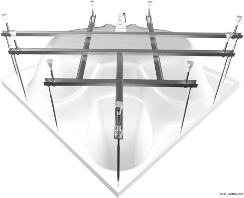 Акриловая ванна Triton Сабина 160x160 (с каркасом, экраном и сифоном) фото 4