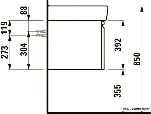 Тумба под умывальник Laufen Pro 814967 4830810959991 фото 3