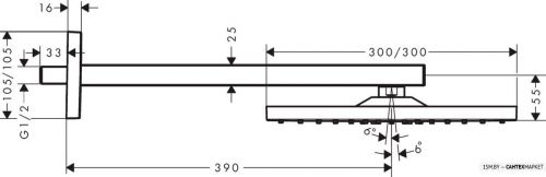 Верхний душ Hansgrohe Raindance E 300 1jet 26238000 фото 10