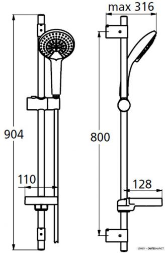 Душевой гарнитур Ideal Standard IdealRain L3 B9427AA фото 4