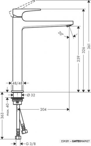 Смеситель для отдельностоящего умывальника Hansgrohe Metropol 32512140 (бронзовый) фото 3