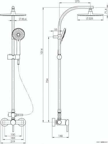 Душевая система Rubineta Dina Ultra-15 625027 фото 6