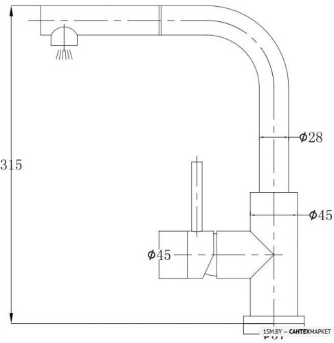 Смеситель для мойки Omnires Albany AB1455IN фото 2