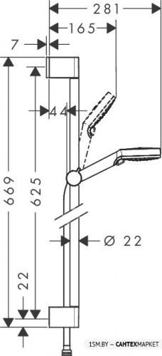 Душевой гарнитур Hansgrohe Crometta Vario 26534400 фото 4