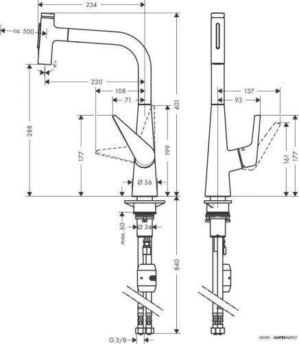 Смеситель для мойки Hansgrohe Talis Select M51 72823800 (стальной) фото 2