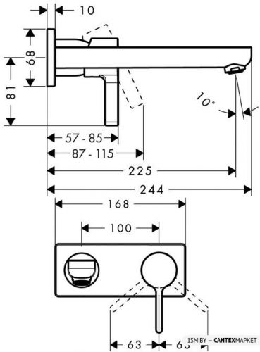 Смеситель для умывальника Hansgrohe Metris S 31163000 фото 2