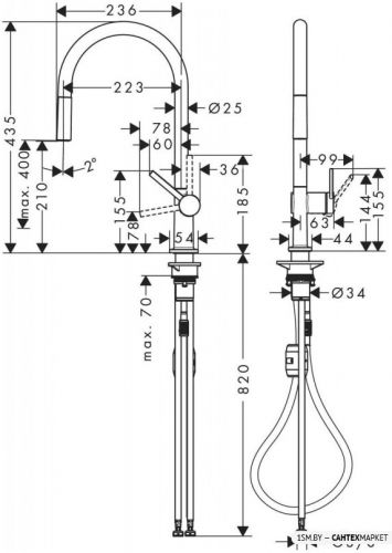 Смеситель для мойки Hansgrohe Talis M54 72802800 фото 2