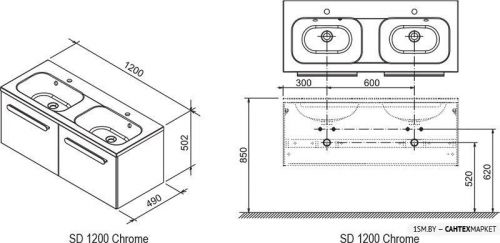 Тумба под умывальник Ravak SD Chrome 1200 X000000536 фото 2
