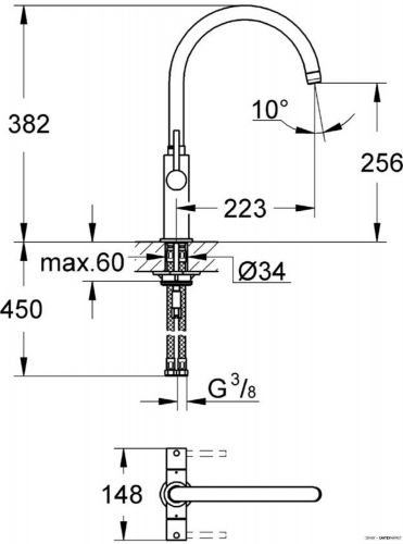 Смеситель для мойки Grohe Ambi Cosmopolitan 30190000 фото 4