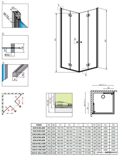 Душевой уголок Radaway Essenza New KDD-B 80x80 фото 7