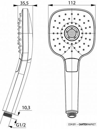 Душевая лейка IDDIS Sena SEN3F00i18 фото 2