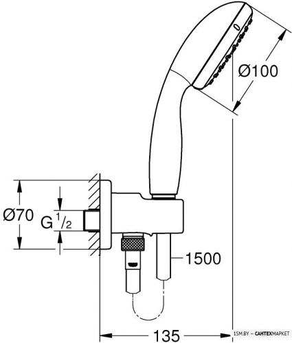 Душевой гарнитур Grohe New Tempesta 100 26406001 фото 4