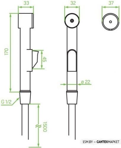 Гигиенический душ Laveo Fen NAF 01BD фото 2