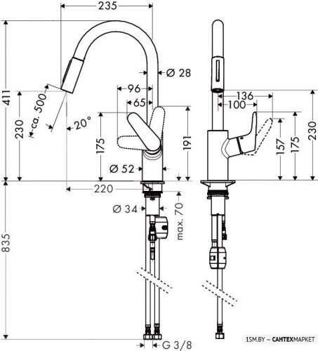 Смеситель для мойки Hansgrohe Focus 31815000 фото 3