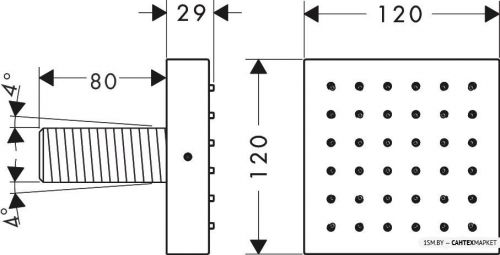 Боковая форсунка Axor ShowerSolutions 28491000 фото 4