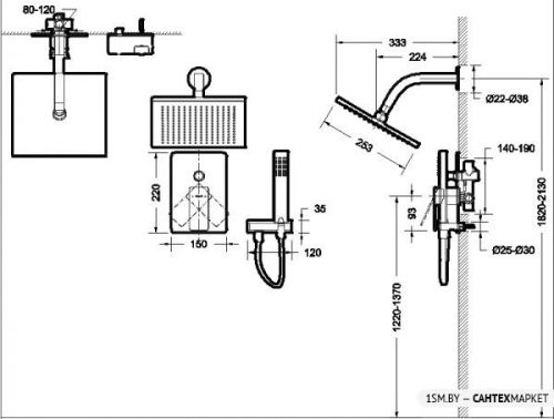 Душевая система Bravat Phillis F856101C-A-ENG фото 2