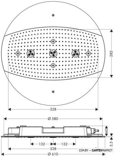 Верхний душ Hansgrohe Raindance 26115000 фото 4