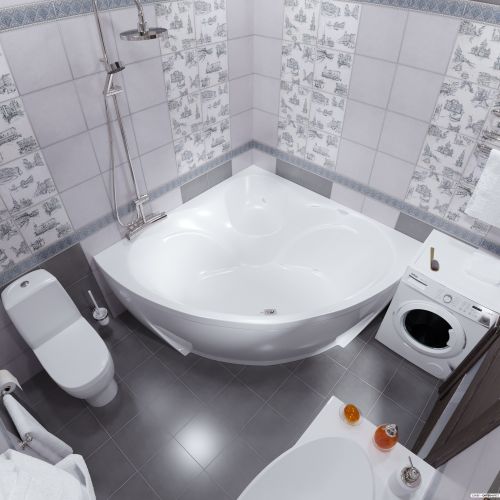 Акриловая ванна Triton Сабина 160x160 (с каркасом, экраном и сифоном) фото 5