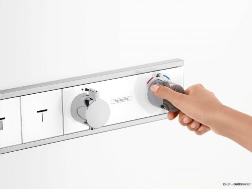 Смеситель для душа Hansgrohe RainSelect 15357400 (белый/хром) фото 9