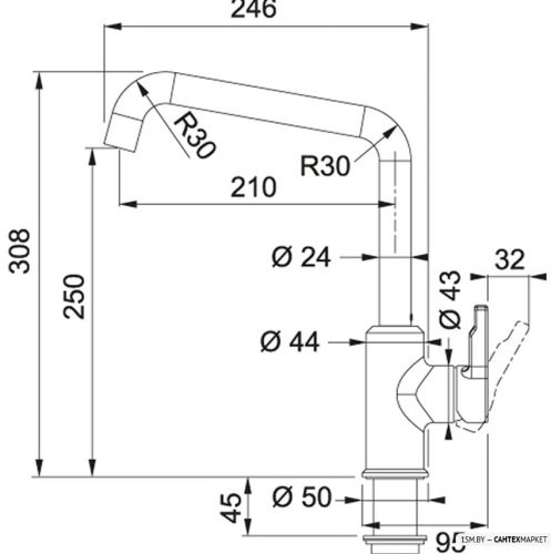 Смеситель для мойки Franke Urban 115.0595.065 (сахара) фото 2