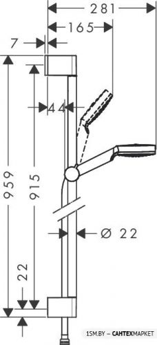 Душевой гарнитур Hansgrohe Crometta 1jet 26537400 фото 4