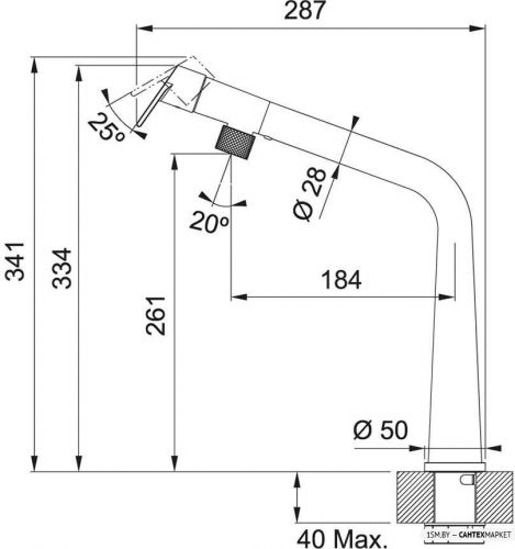 Смеситель для мойки Franke Icon 115.0625.187 (черный матовый) фото 3