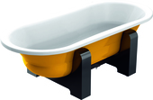 Стальная ванна BLB Duo Comfort Oval Woodline 180x80 (желтый металлик)