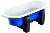 Стальная ванна BLB Duo Comfort Oval Woodline 180x80 (синий металлик)